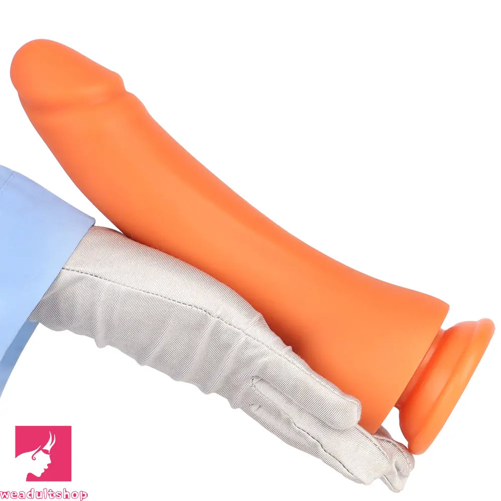 9.44in Manual Thick Upturned Silicone Soft Big Dildo For Anal Vaginal Cock