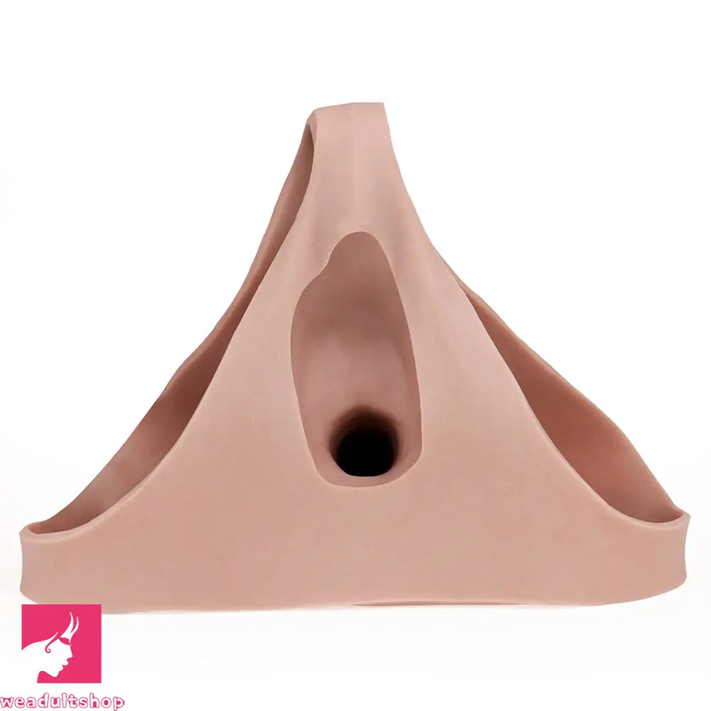 8.11in Realistic Feeling Skin Hollow Sleeve Cock Strap on Dildo Sex Toy