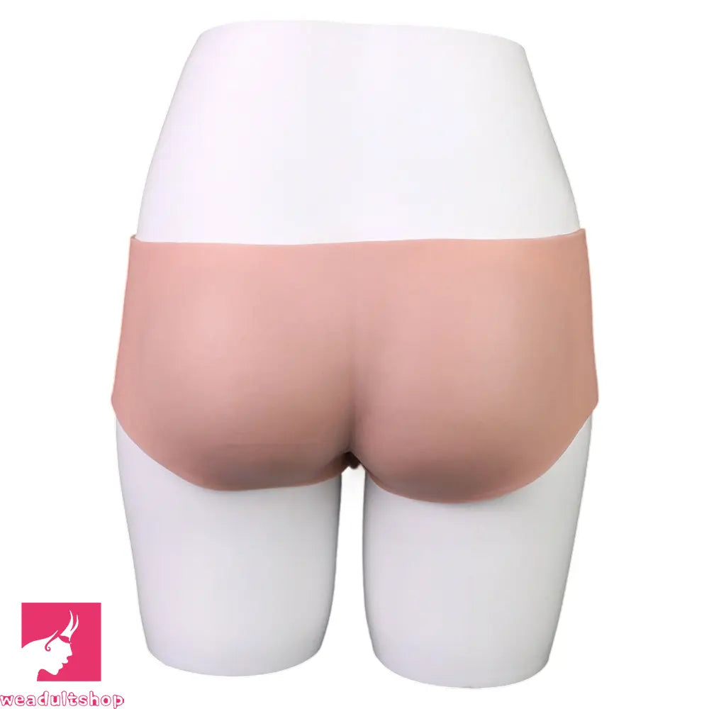 7.55in Wearable Silicone Uncut Dildo Pants Real Skin Hollow Penis Sleeve