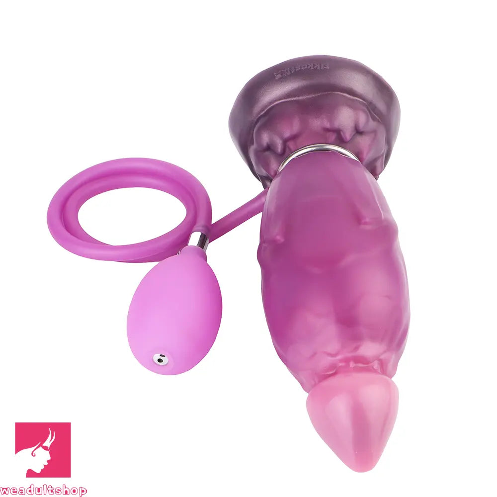 7.08in Fantasy Soft Cock Squeeze Inflatable Alien Penis Dildo For Couples