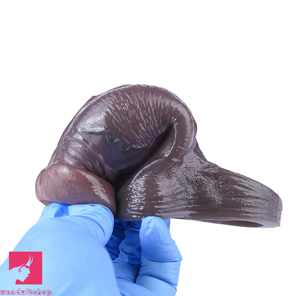 4.8in Platinum Silicone Real Lifelike Skin Dildo Sleeve Soft Male Cock Sleeve