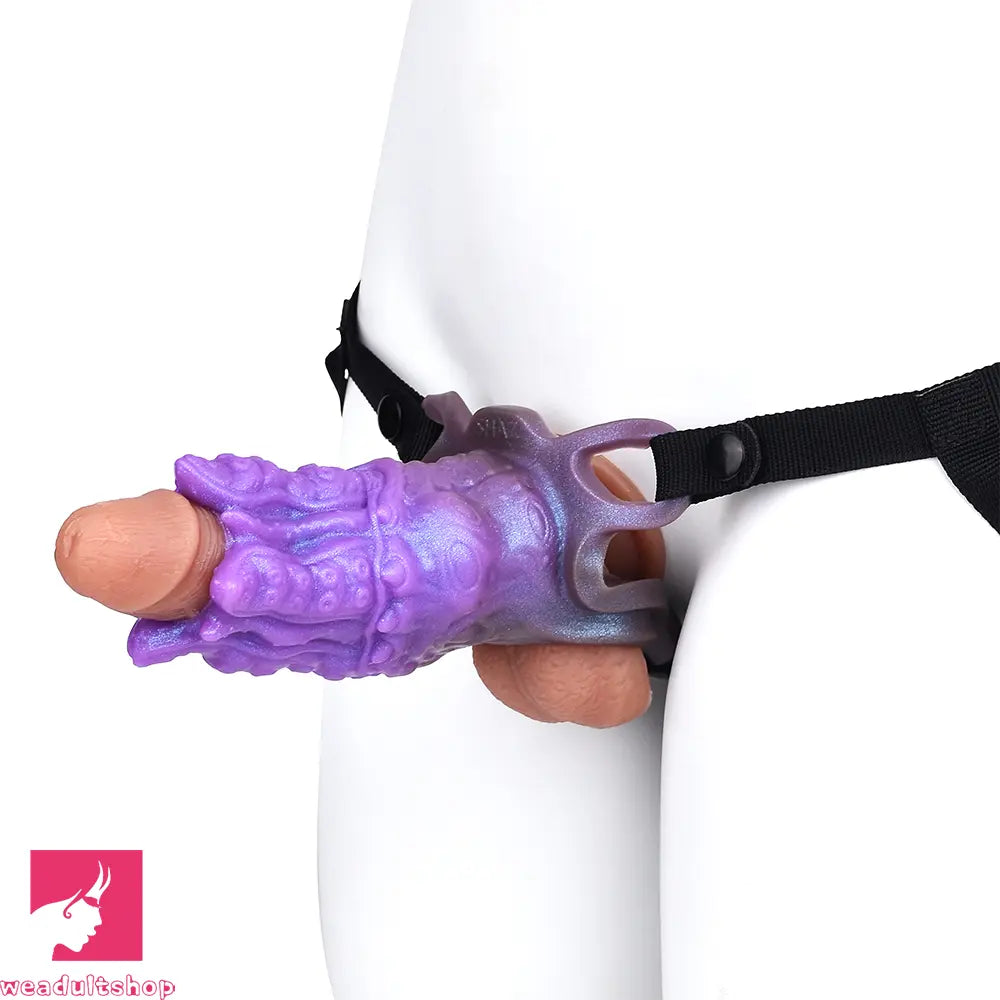 5.59in Dragon Beast Creature Silicone Flexible Fantasy Hollow Dildo Sleeve