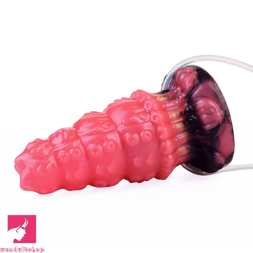 5.83in Fantasy Odd Silicone Soft Inflatable Spraying Water Dildo Butt Plug
