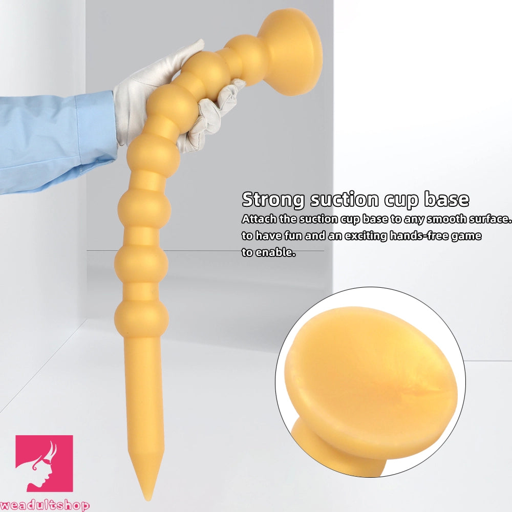 23.62in Soft Seven Beads Expansion Long Deep Huge Anal Plug Cock Dildo