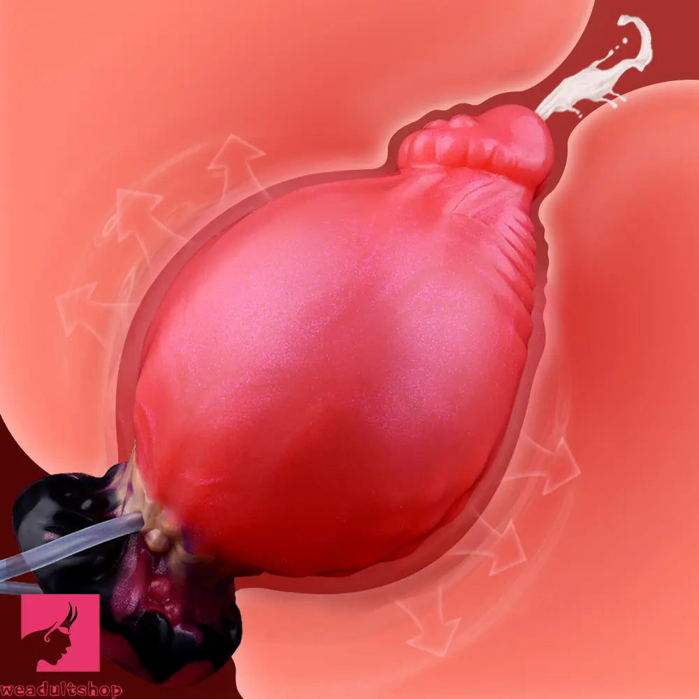 5.51in Fantasy Odd Silicone Soft Inflatable Spraying Water Dildo For Anus