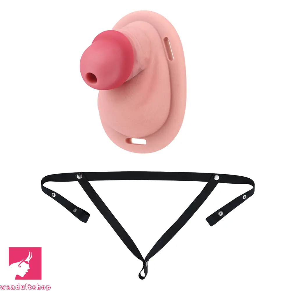 3.34in Real Hollow Chastity Cage Dildo Couple Sex Love Masturbator