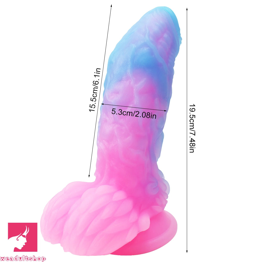 7.48in Dragon Silicone Soft Luminous Dildo Suction Cup Penis Sex Toy