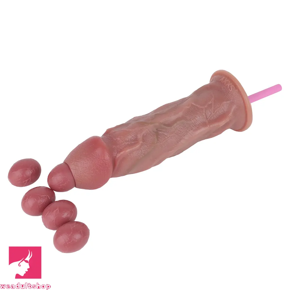 8.66in Egg Laying Real Fantasy Soft Silicone Dildo For Women Men Cock