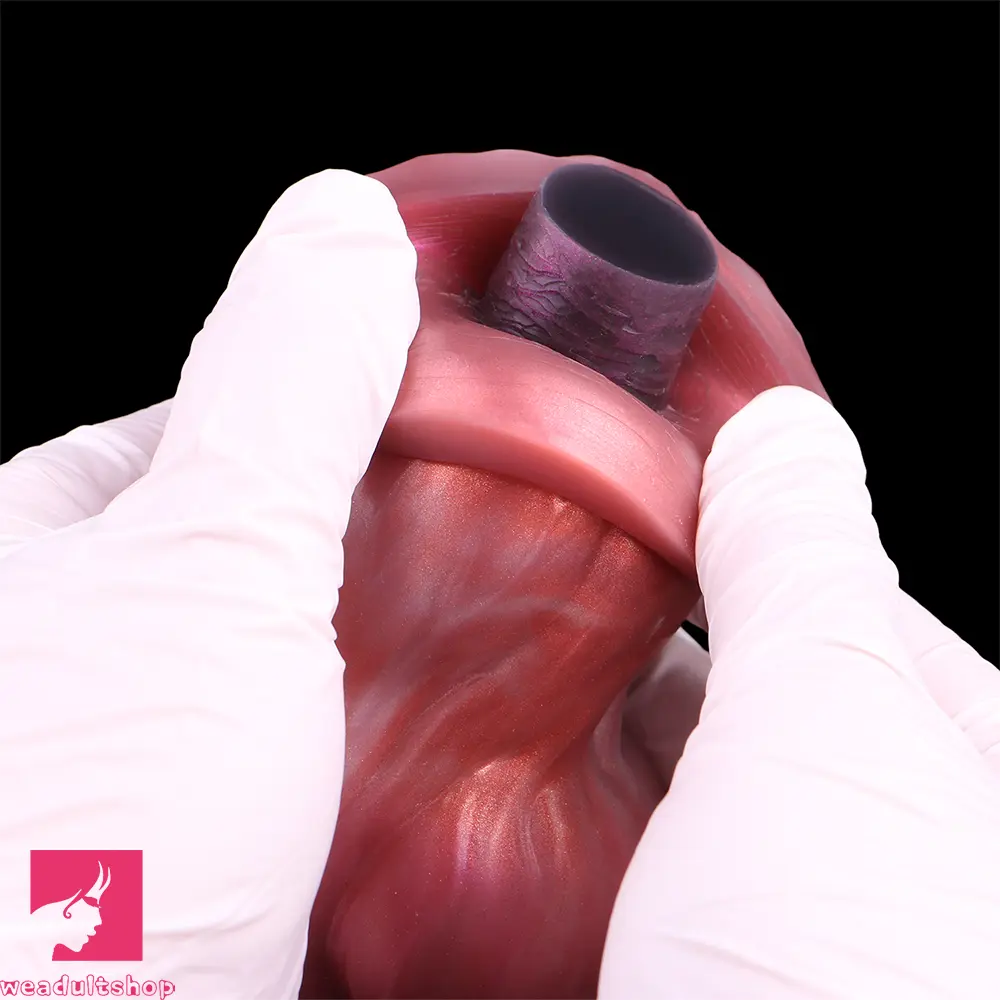 8.26in Wolf Animal Double Layer Silicone Soft Dildo Female Masturbator