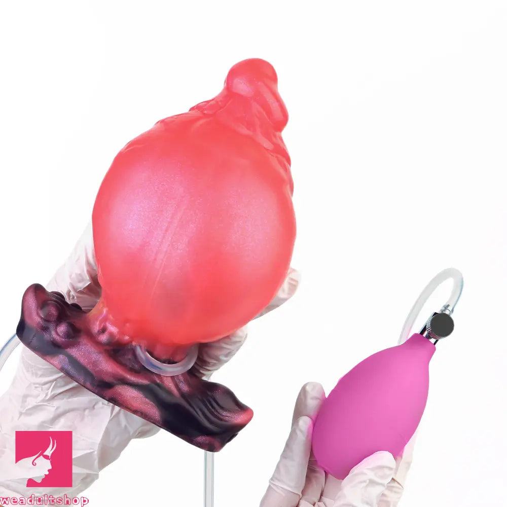 5.31in Fantasy Silicone Soft Inflatable Spraying Water Dildo For Anus Sex