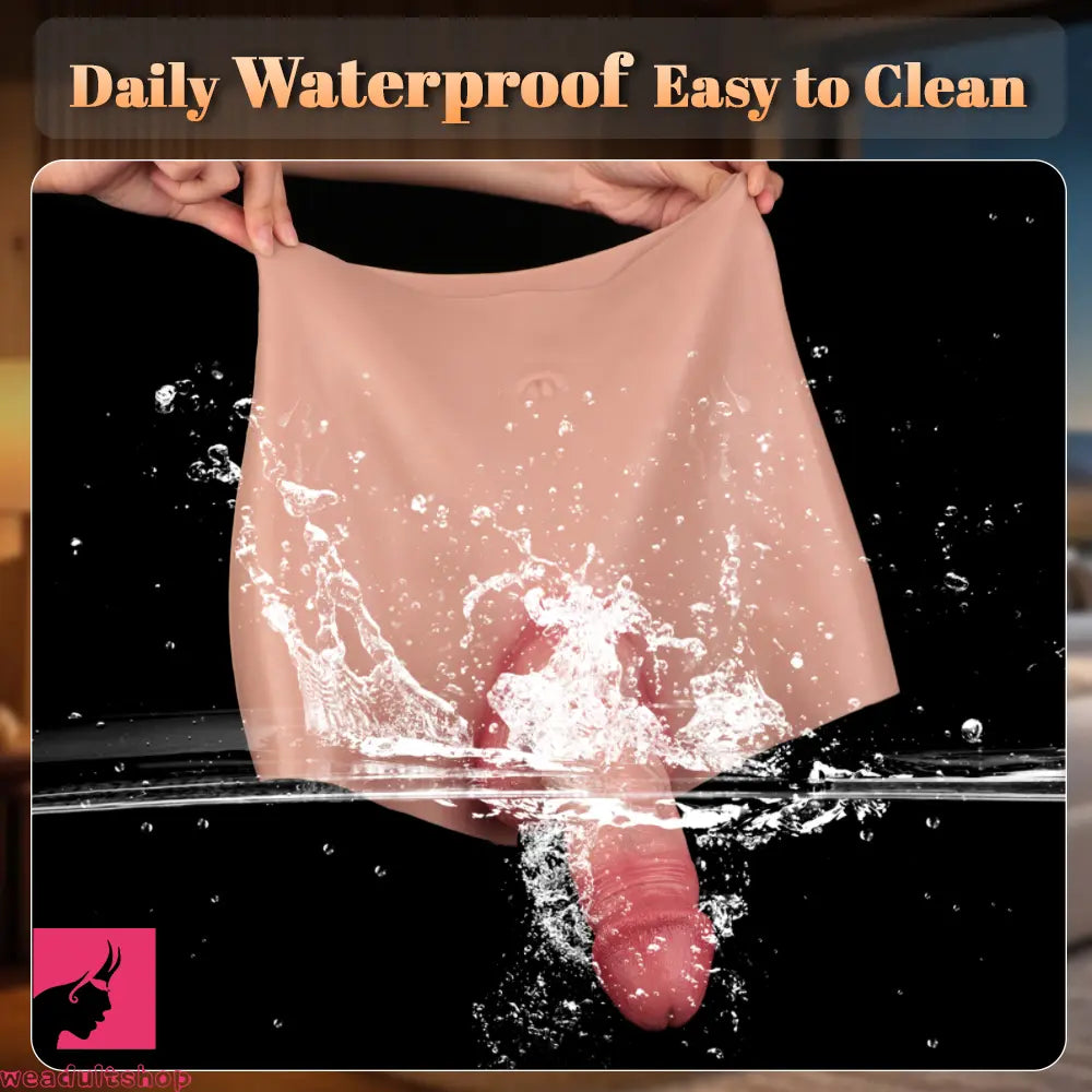 8.86in Hollow Penis Dildo Sleeve Silicone Floppy Pants Thickened Mid-Range