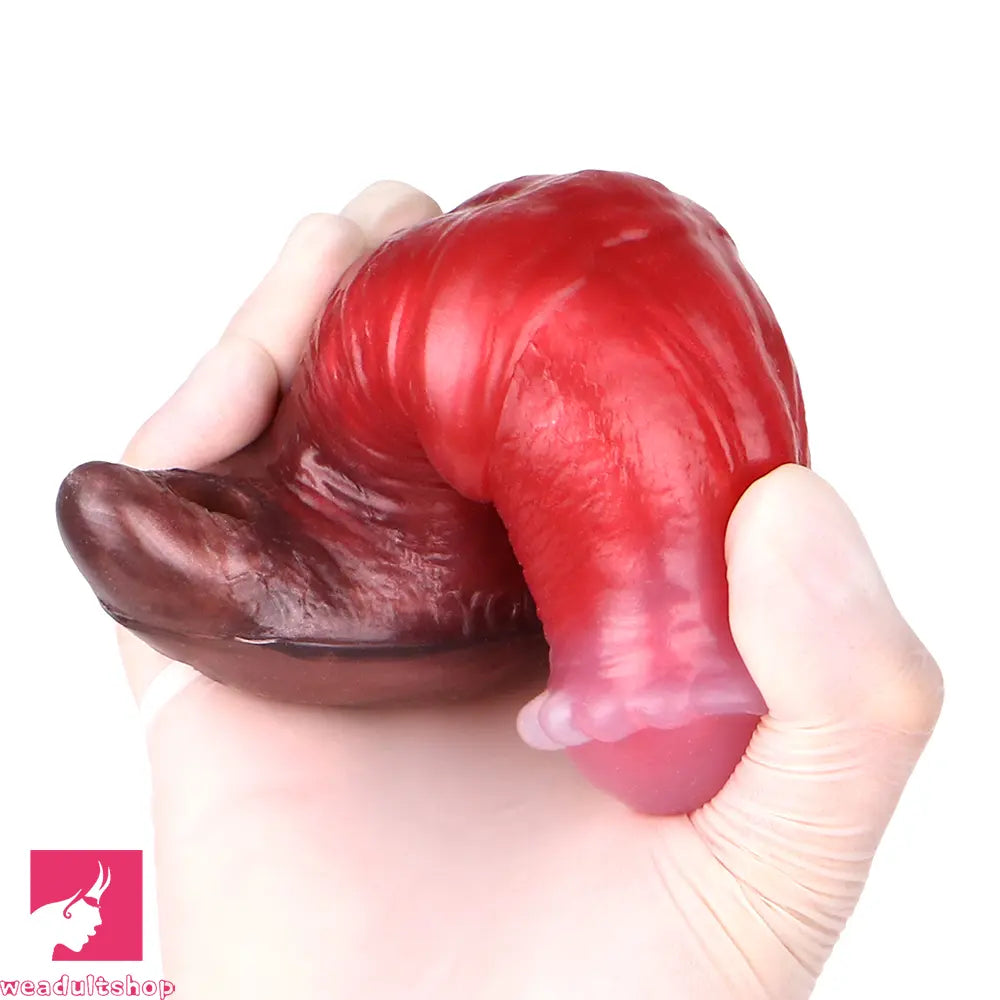 2.91in-8.85in Horse Cock Wearable Gag Fox Tail Vibrator Anchor Cock Dildo