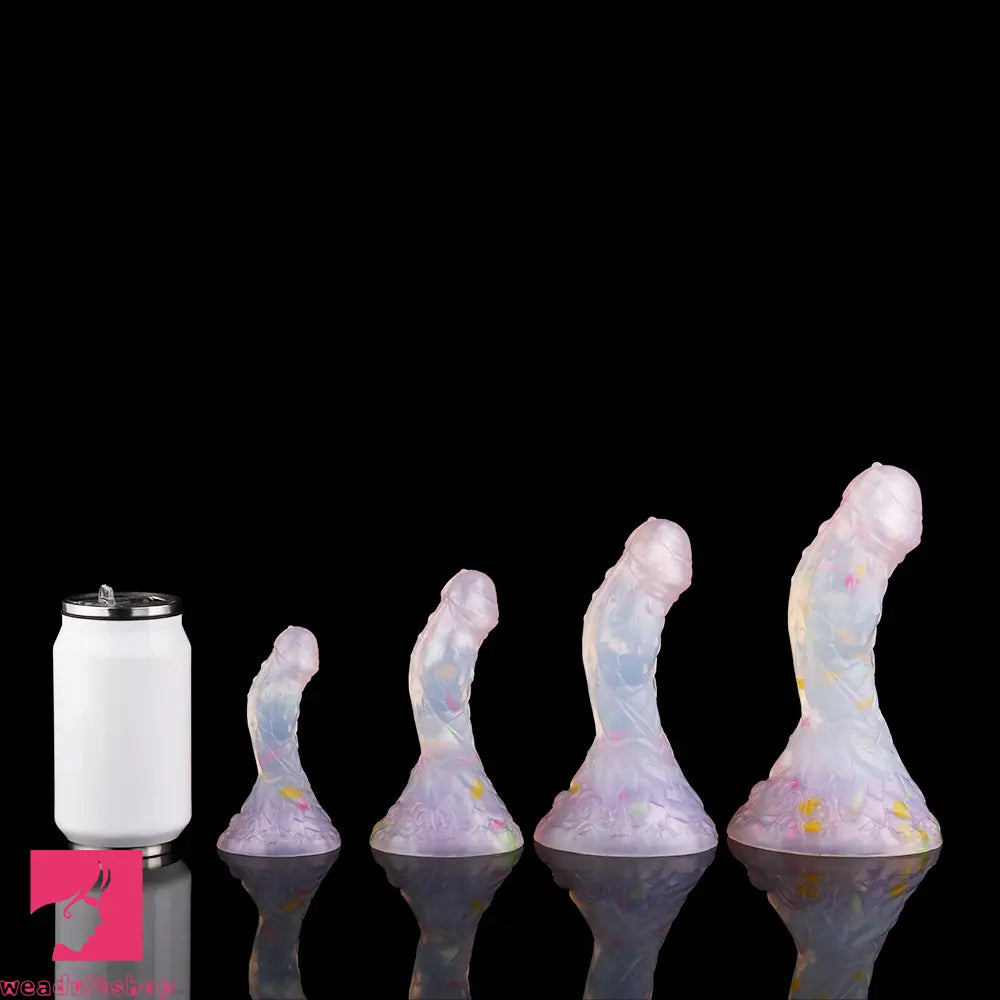 4.68in 5.9in 7.16in 8.26in Fantasy Spiked Silicone Soft Dildo With Key Chain