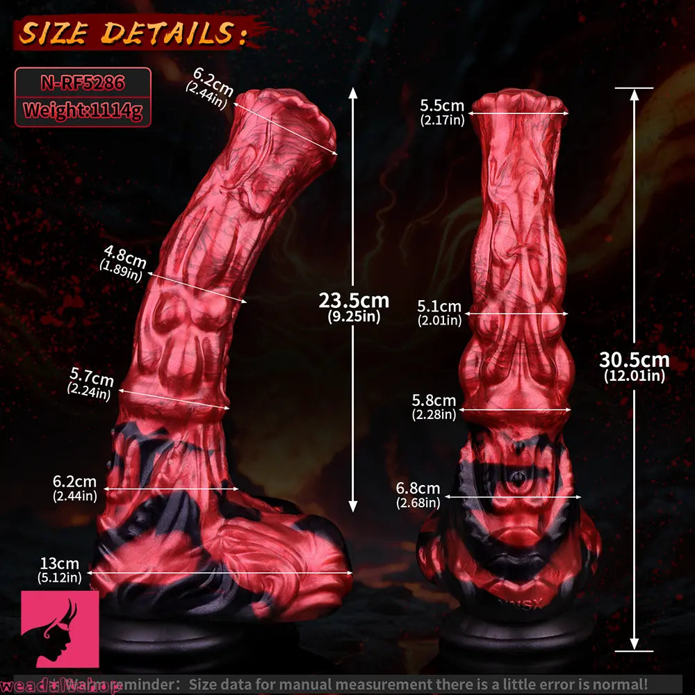 12.01in Horse Cock Dildo With Strong Suction Cup For Hands-Free Toy