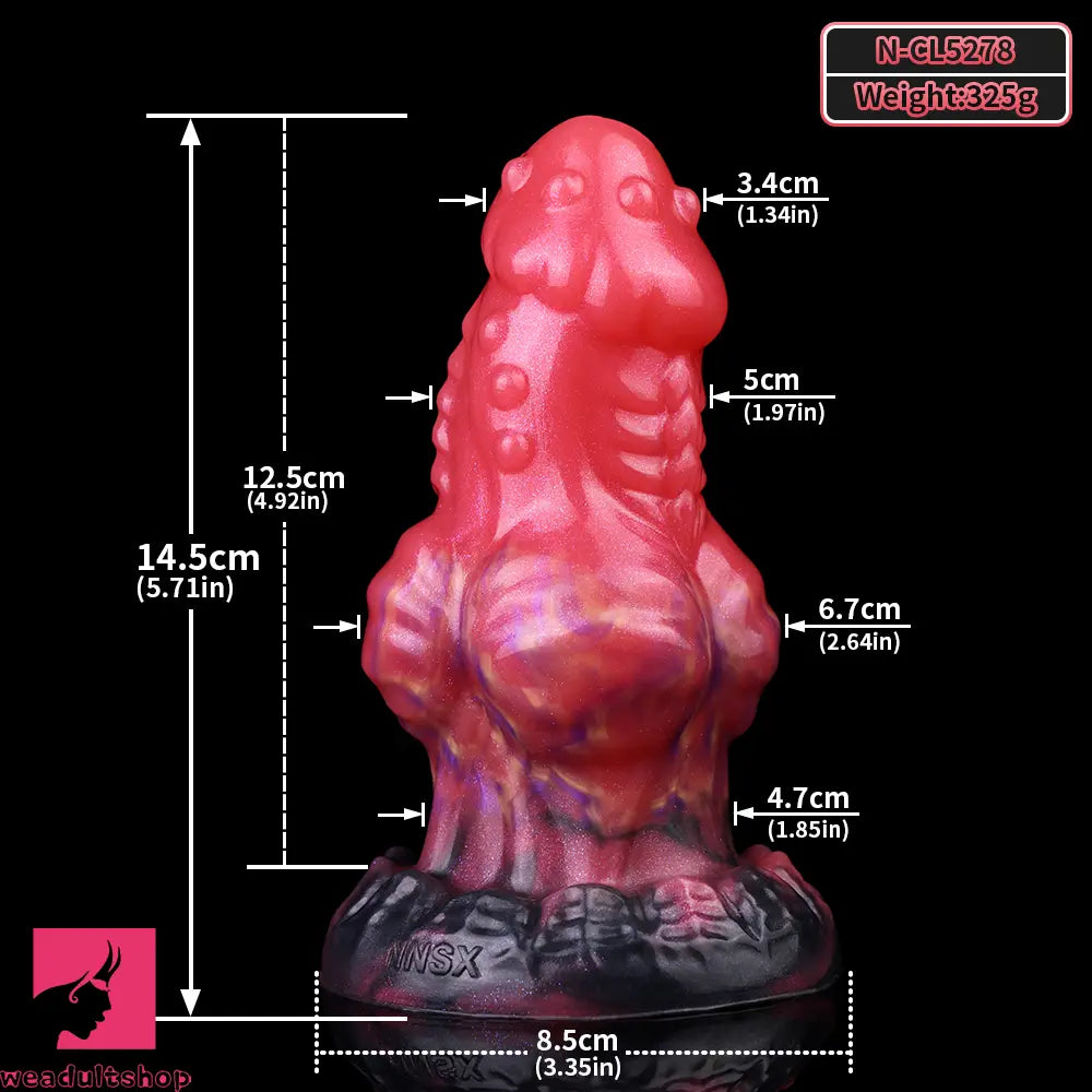 5.71in Fantasty Knot Spiked Silicone Dildo Soft Masturbator Simulate Sex
