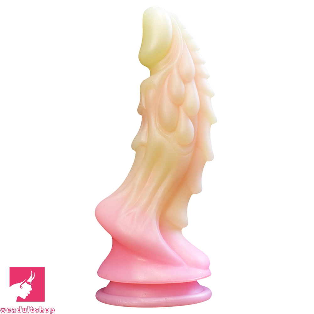 8.66in Luminous Soft Dragon Glowing Dildo Silicone Sex Toy For Prostate