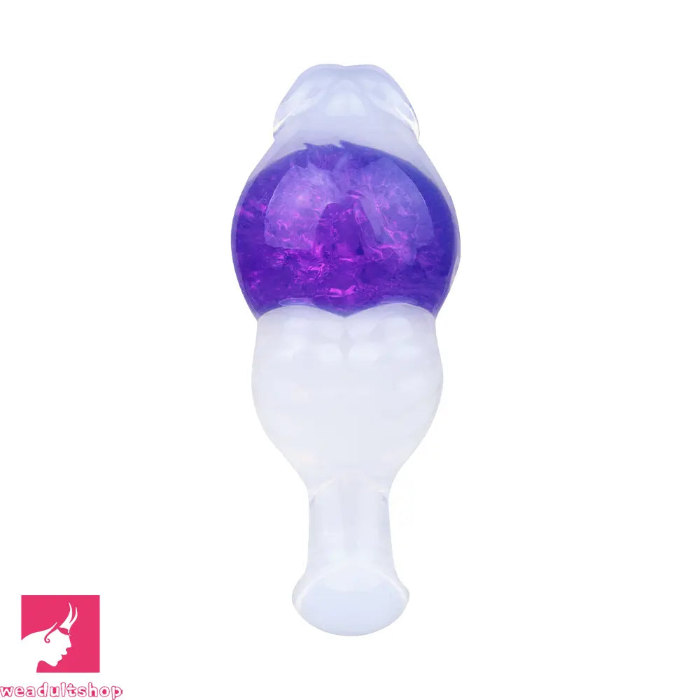 5.63in Luminous Silicone Anal Beads Dildo Anal Cock Toy With Anchor