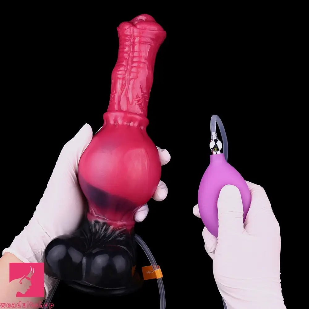 10in Horse Knot Silicone Soft Big Ejaculating Dildo G-Spot Stimulato Cock