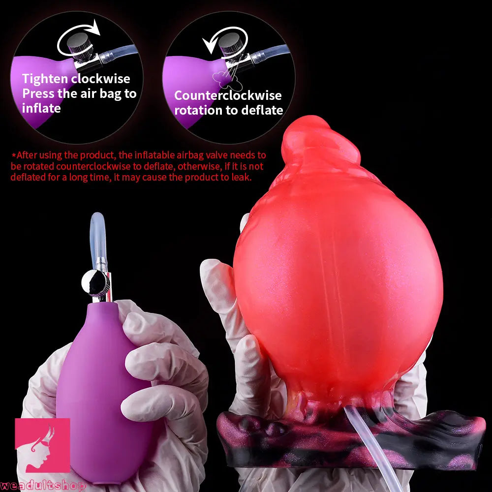 5.31in Fantasy Silicone Soft Inflatable Spraying Water Dildo For Anus Sex