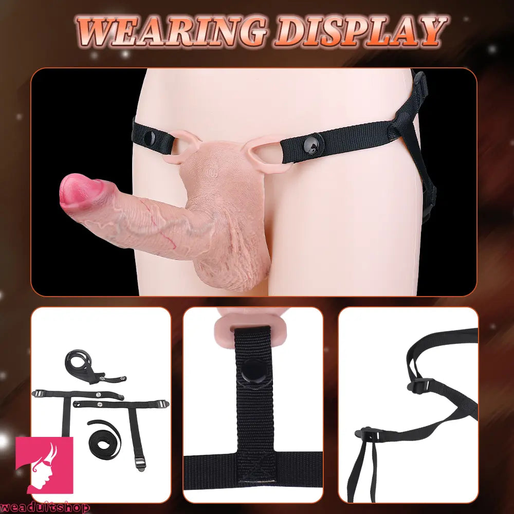 7.4in Strap on Penis Extender Cock Sleeve Dildo For G-Spot Anal Use Sex