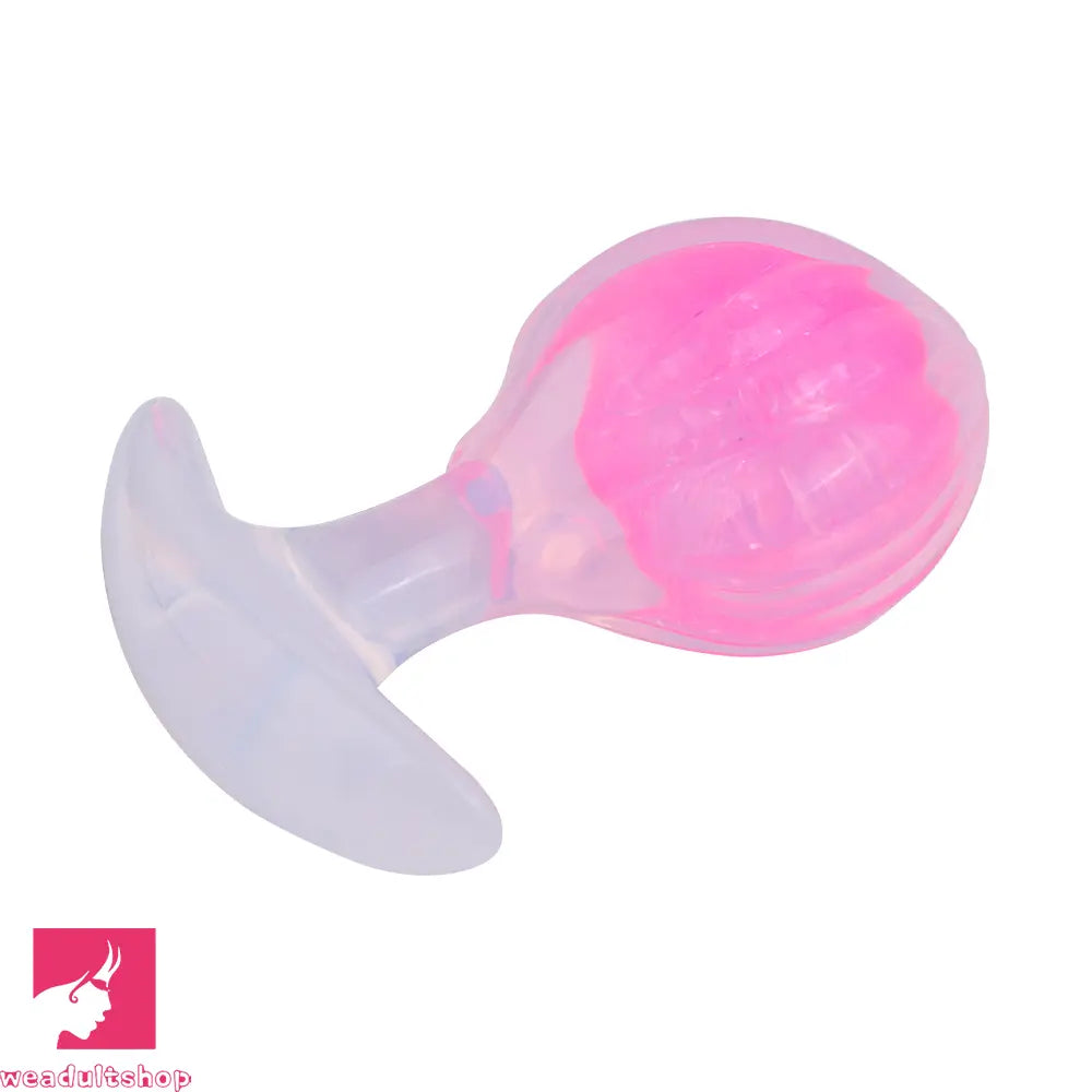 3.27in 3.86in Silicone Butt Plug Dildo Vaginal Massager & Anal Stimulator