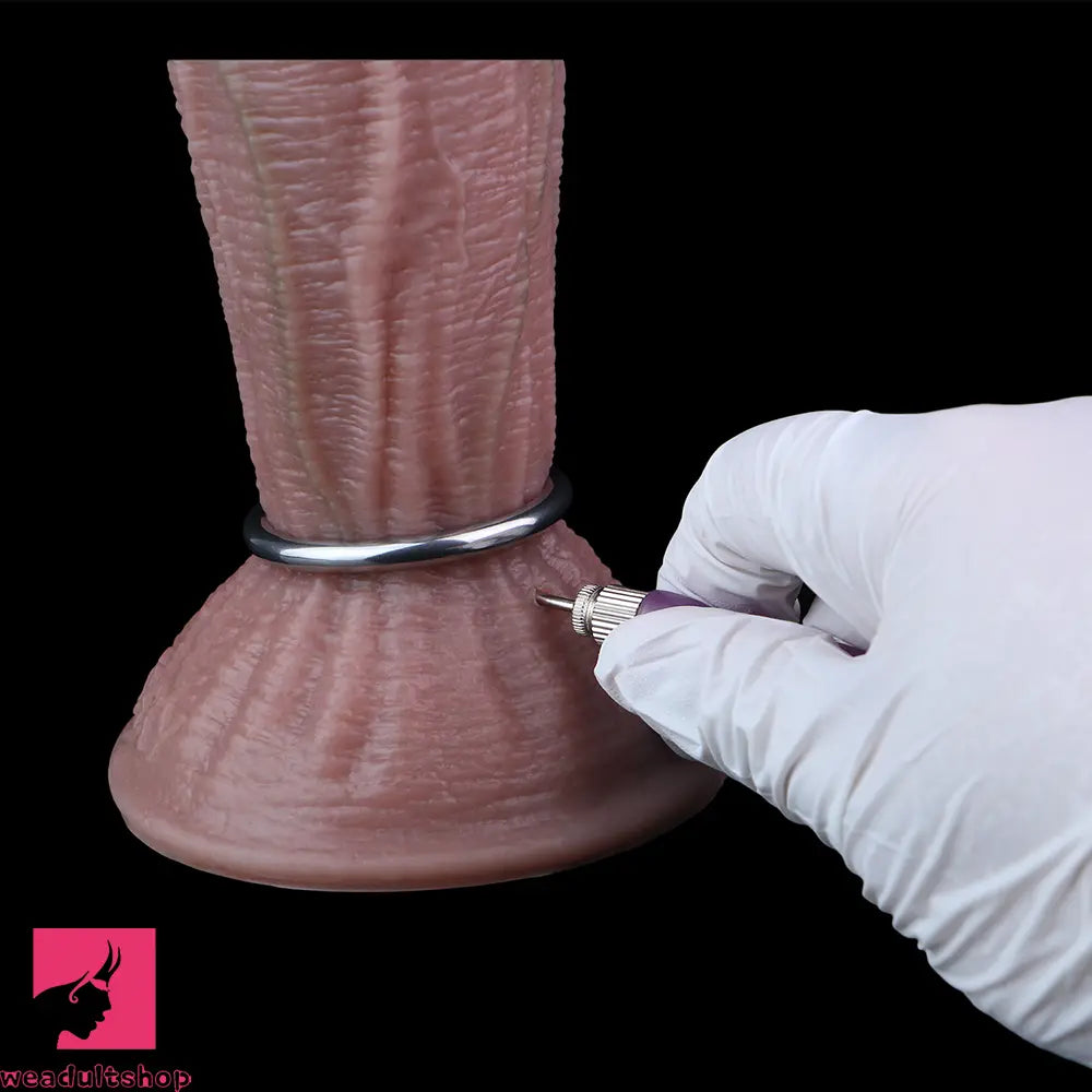 8.45in Ovipositor Platinum Silicone Dildo Soft Realistic Silicone Anal Trainer