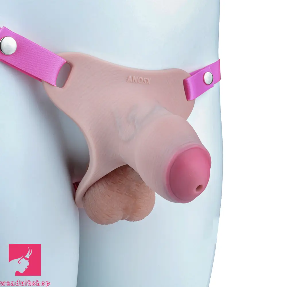 4.33in Strap on Chastity Dildo Wearable Realistic Cock Cage For Couples