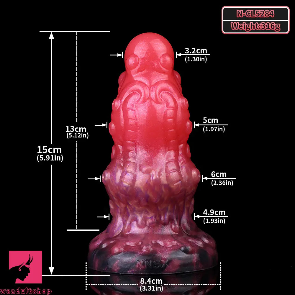 5.91in Fantasy Silicone Soft Monster Cock Dildo With Suction Cup Penis