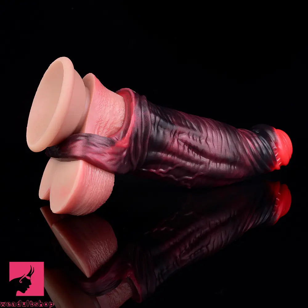 5.98in 7.09in Silicone Cock Sleeve Soft Vibrating Uncut Hollow Dildo For Clit