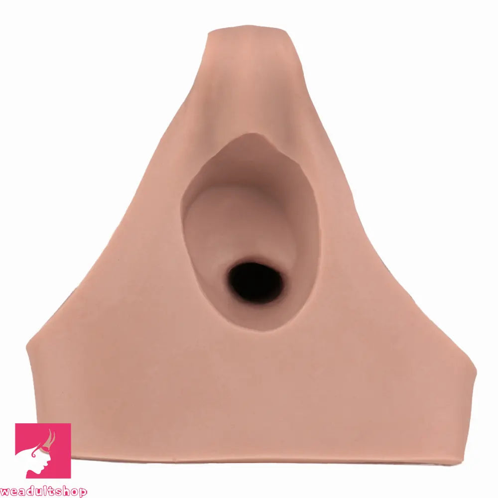 7.17in Hollow Penis Dildo Sleeve Silicone Soft Pants Female Masturbator