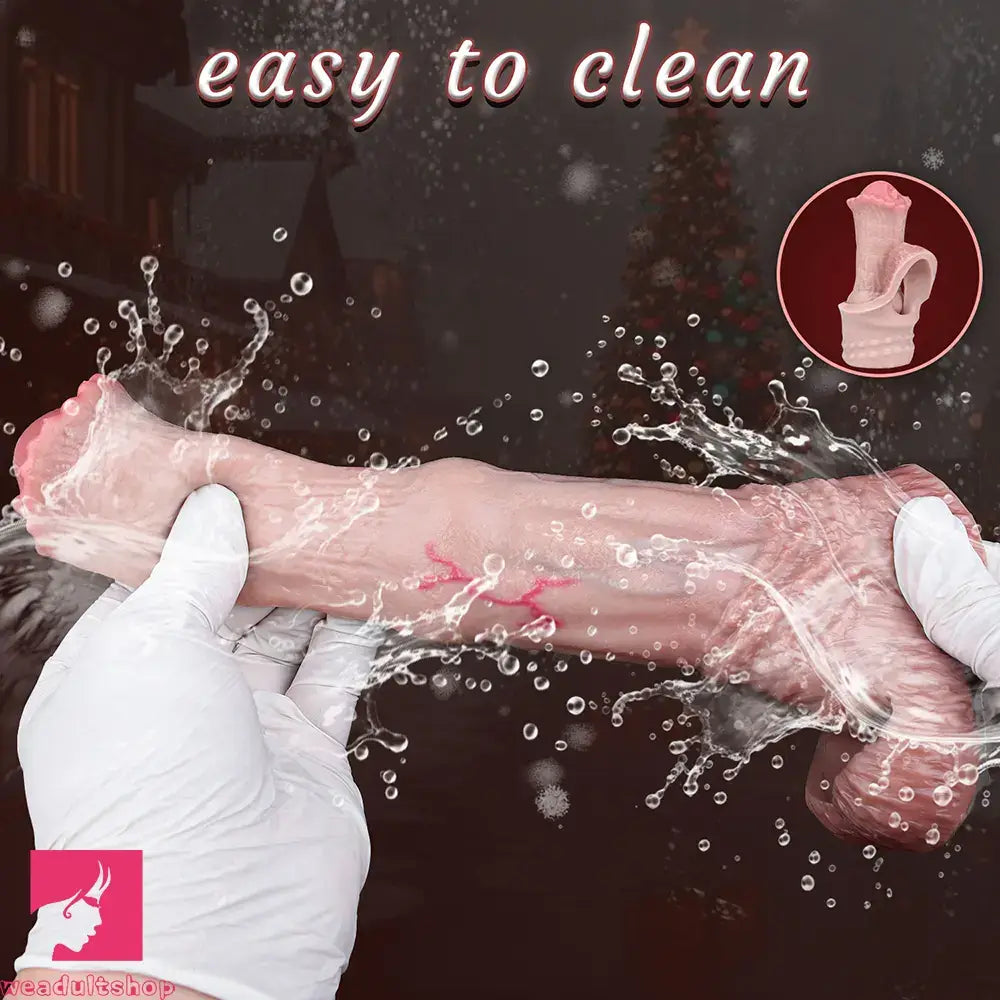 6.1in 7.71in Horse Penis Dildo Sleeve Realistic Skin Stem Pulse Cock Sleeve