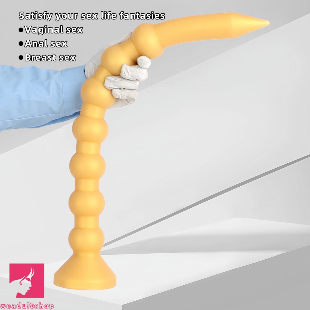 23.62in Soft Seven Beads Expansion Long Deep Huge Anal Plug Cock Dildo