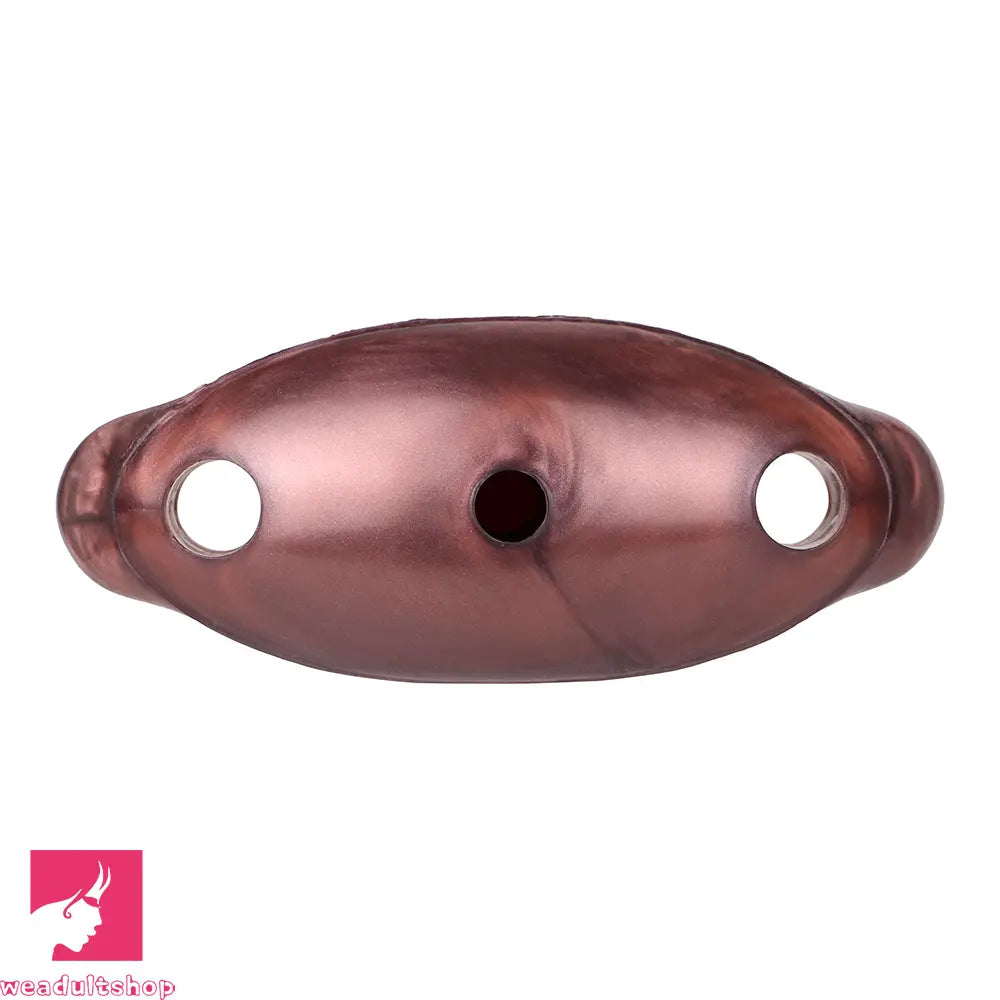 2.91in-8.85in Horse Cock Wearable Gag Fox Tail Vibrator Anchor Cock Dildo