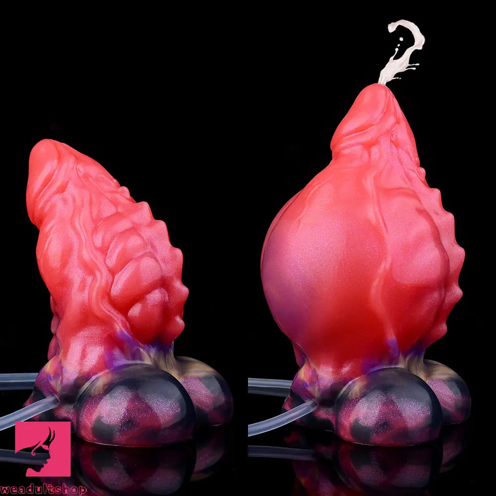 5.12in Fantasy Odd Silicone Soft Inflatable Spraying Water Dildo For Clit