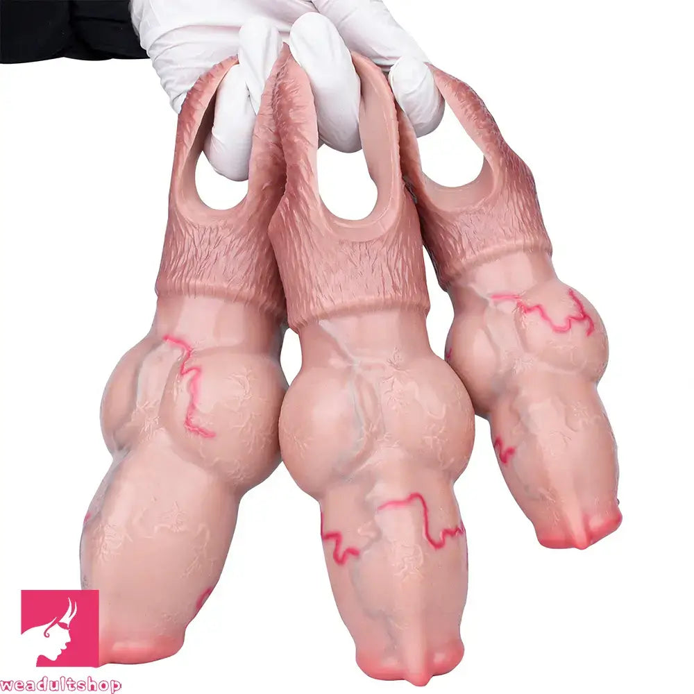 5.66in 6.73in 7.12in Realistic Dog Knot Silicone Dildo Sleeve Highquality Toy