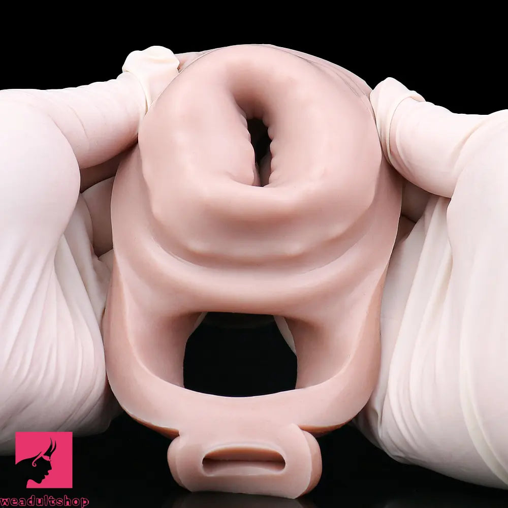 6.41in Lifelike Uncut Strap on Penis Extender Cock Sleeve Dildo For Clit