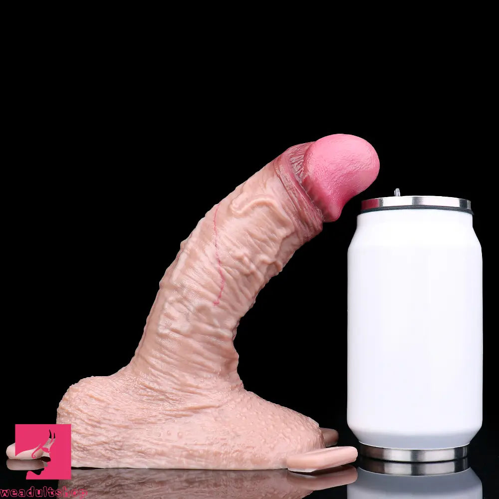 7.28in Lifelike Strap on Penis Extender Cock Sleeve Dildo For Vaginal Clit