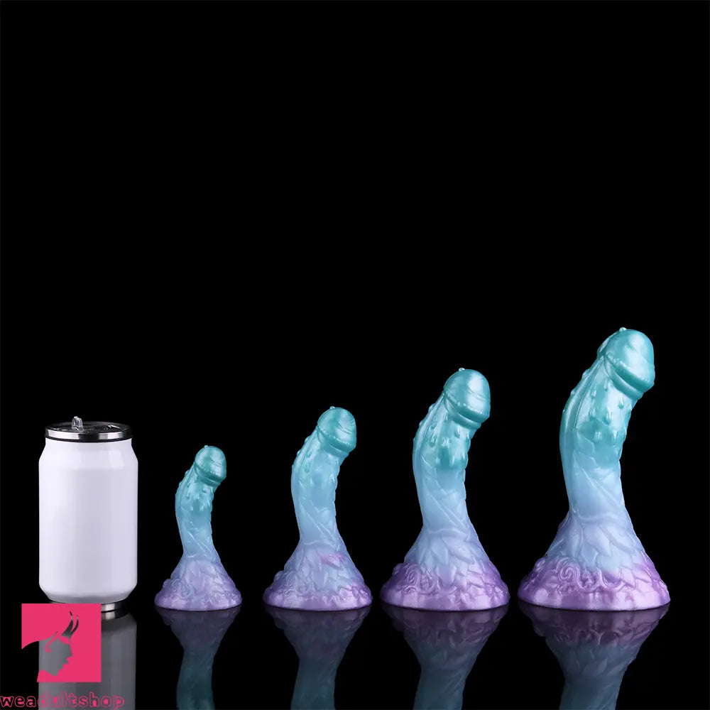 4.68in 5.9in 7.16in 8.26in Spiked Monster Silicone Odd Dildo With Key Chain