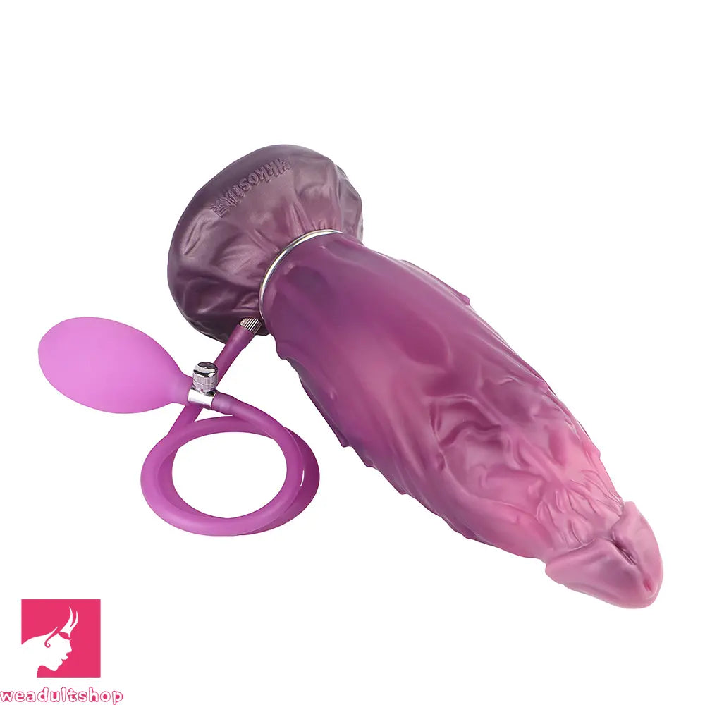 9.64in Squeezing Inflatable Alien Penis Fantasy Odd Silicone Dildo For Sex