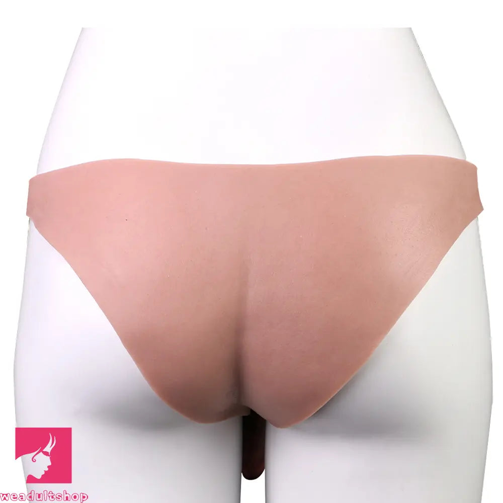 7.99in Wearable Silicone Lifelike Dildo Pants Real Skin Hollow Penis Sleeve