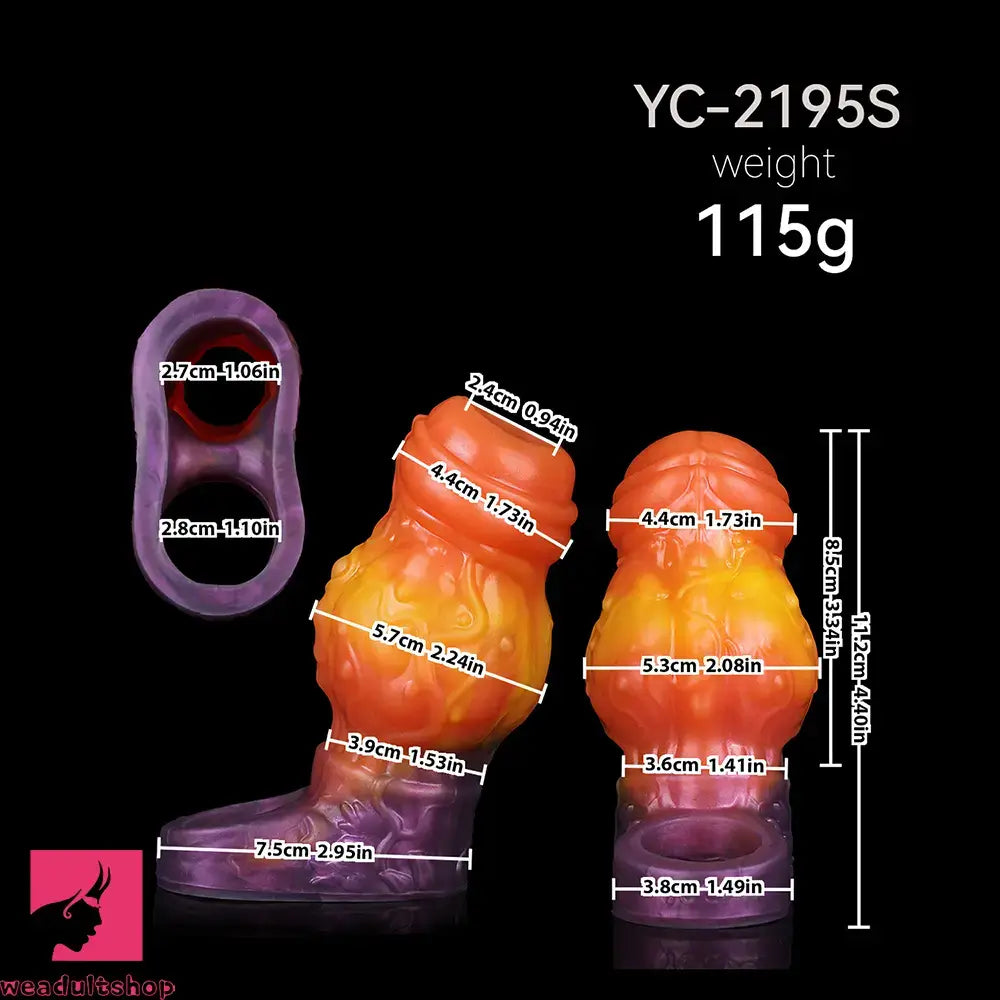 4.4in 5.27in 6.25in Dog Knot Monster Dildo Sleeve For Adult Love Toy