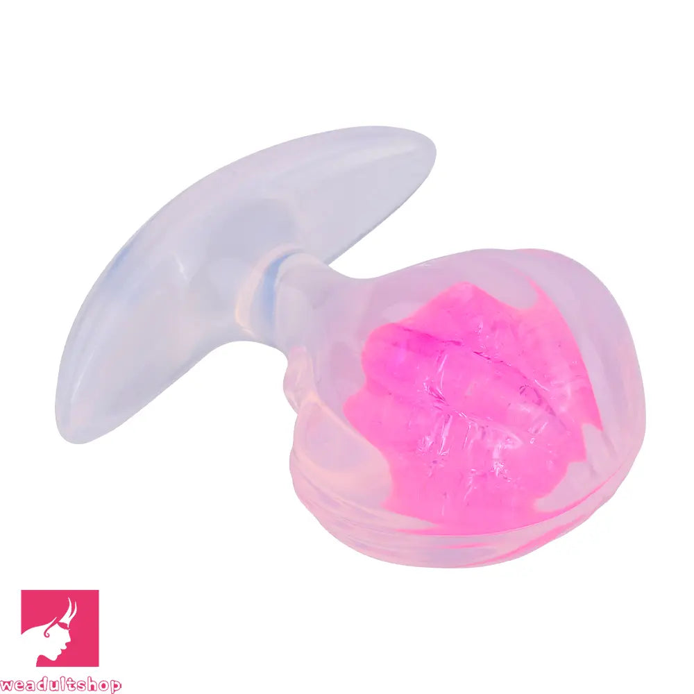 3.27in 3.86in Silicone Butt Plug Dildo Vaginal Massager & Anal Stimulator
