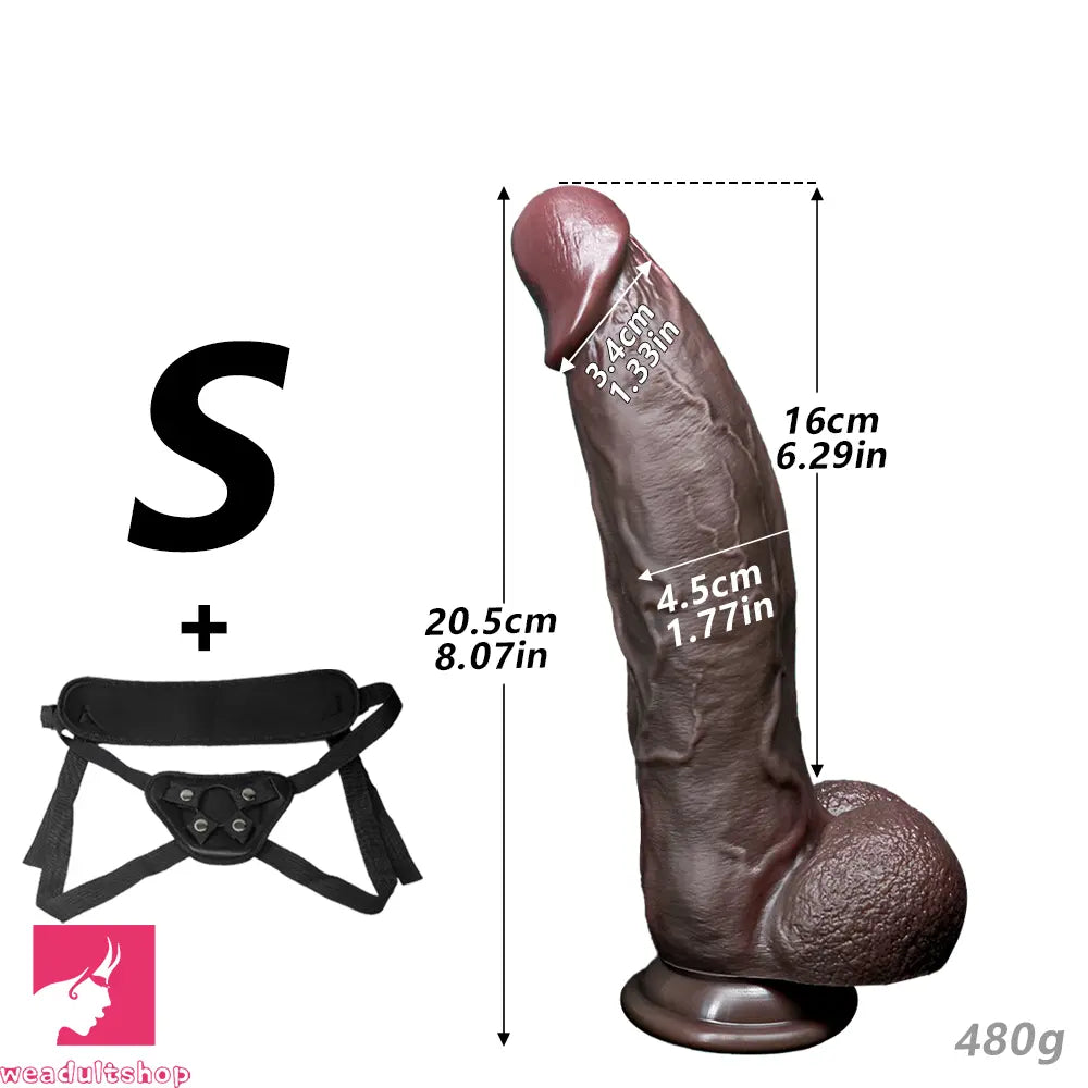 8.07in 9.44in 11.02in Strap on Big Silicone Dildo Adult Sex Toy For Cock Toy