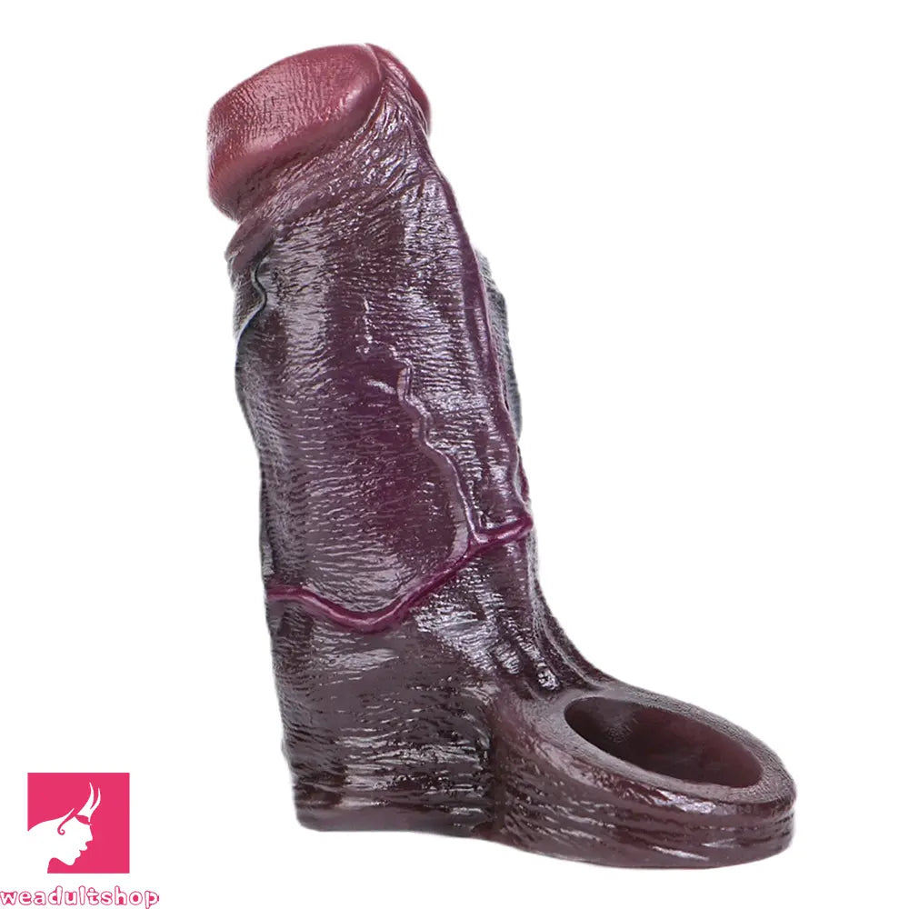 4.13in 4.92in 6.1in Real Skin-Friendly Stretchable Hollow Dildo Sleeve Toy