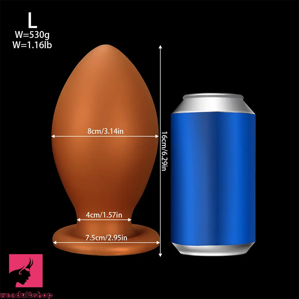 4.72in 5.51in 6.29in 7.08in 7.87in Rugby Silicone Butt Plug Dildo Adult Cock