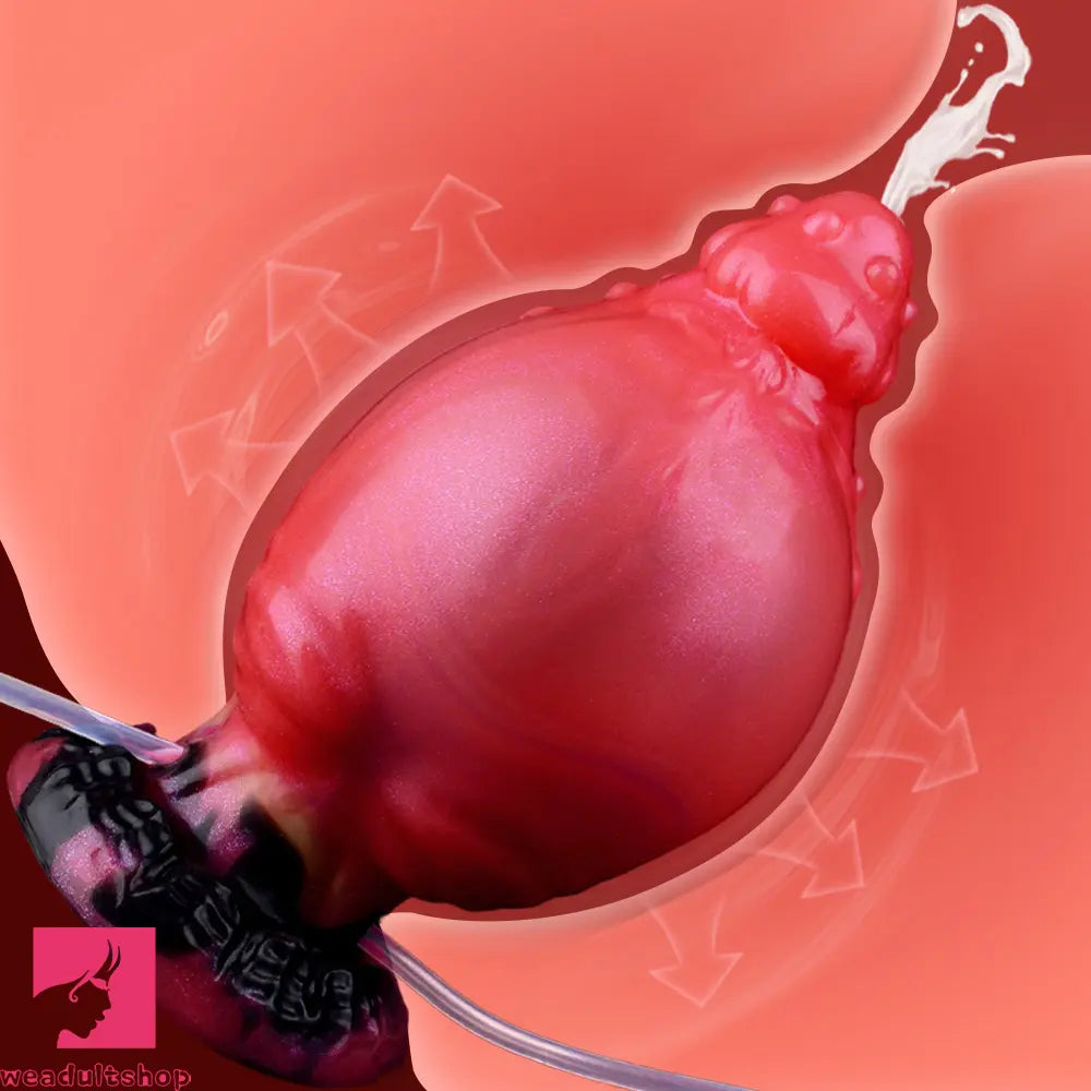 5.71in Fantasy Knot Spiked Silicone Soft Inflatable Spraying Water Real Dildo