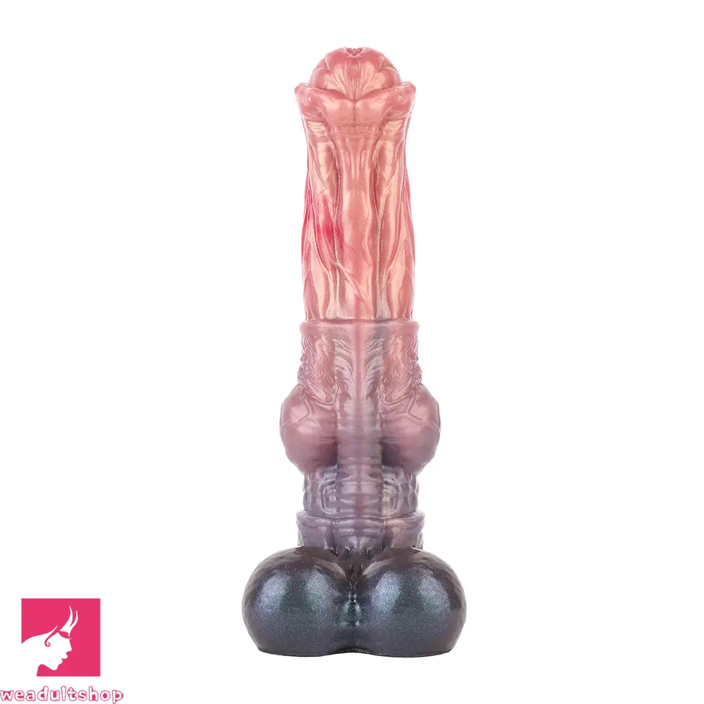 8.74in 10.66in 13.3in Fantasy Dual Layer Silicone Muscle Horse Cock Dildo