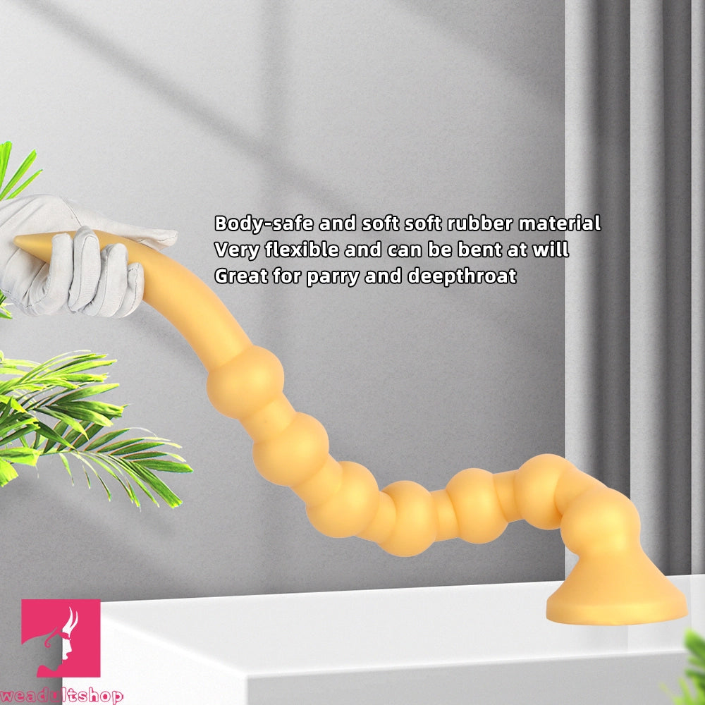 23.62in Soft Seven Beads Expansion Long Deep Huge Anal Plug Cock Dildo
