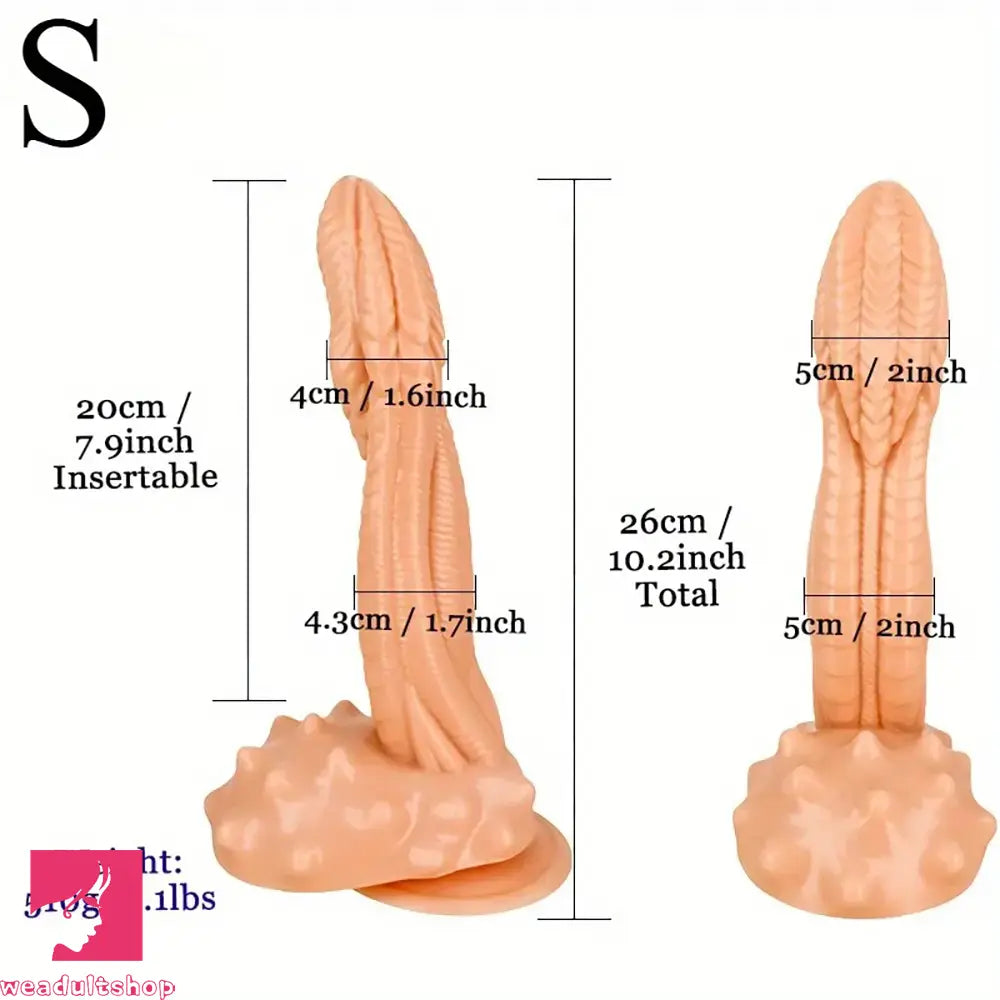10.2in 12.4in Giant Pointed Penis Beast Animal Fantasy PVC Scales Dildo