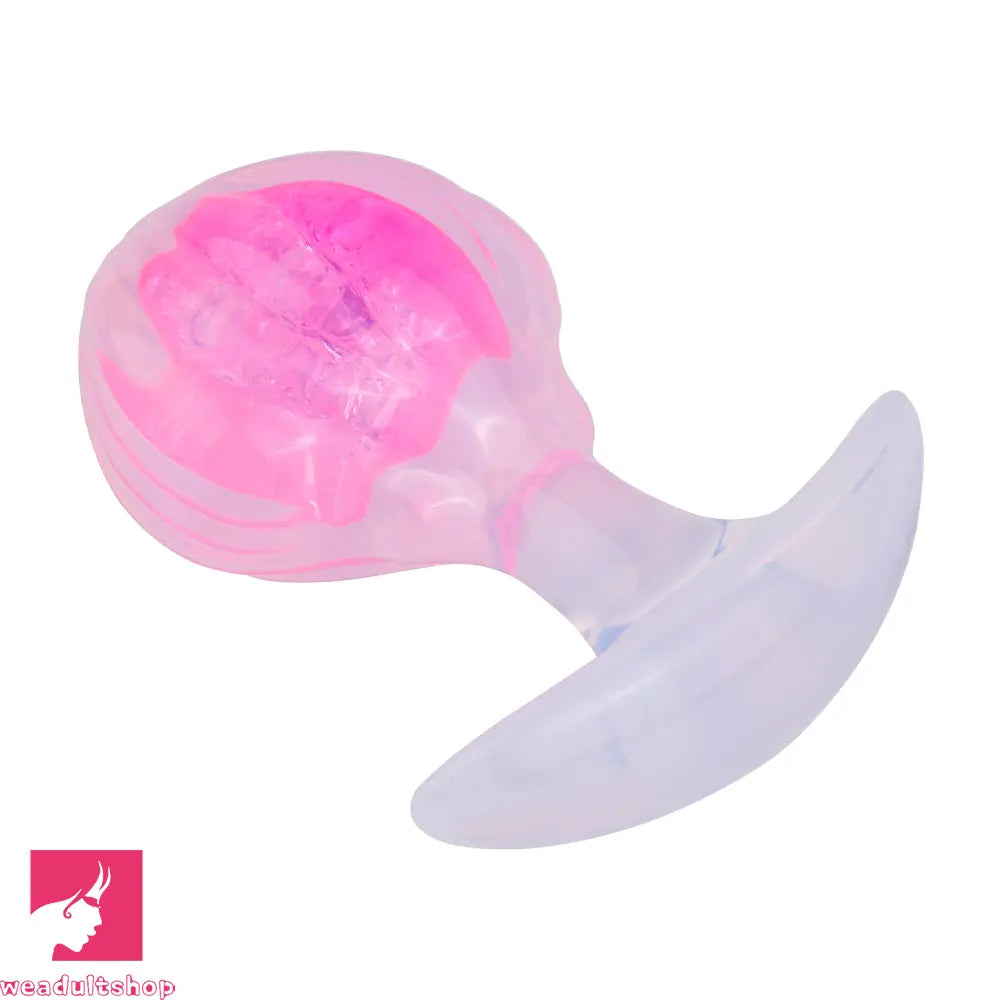 3.27in 3.86in Silicone Butt Plug Dildo Vaginal Massager & Anal Stimulator